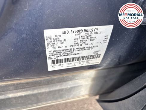 Used 2021 Ford Explorer ST w/ Equipment Group 401A AWD/4WD image 3
