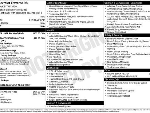 Used 2026 Chevrolet Traverse RS w/ LPO, Floor Liner Package AWD/4WD image 20