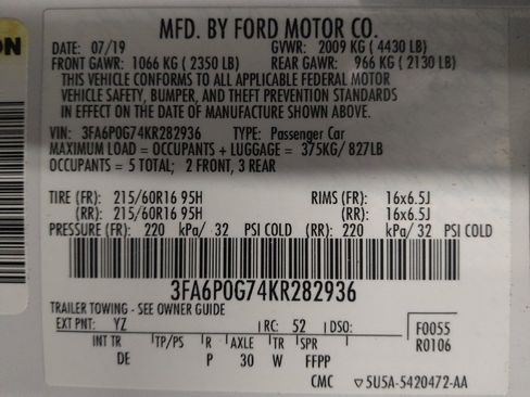 Used 2019 Ford Fusion S image 33