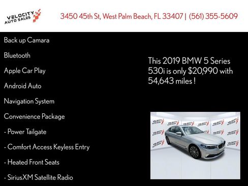 Used 2019 BMW 530i RWD image 25