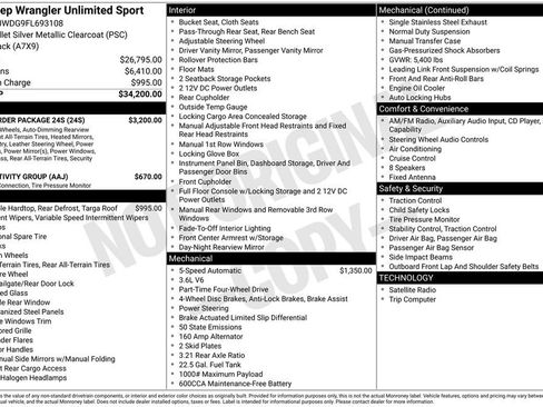 Used 2015 Jeep Wrangler Unlimited Sport w/ Quick Order Package 24S AWD/4WD image 3