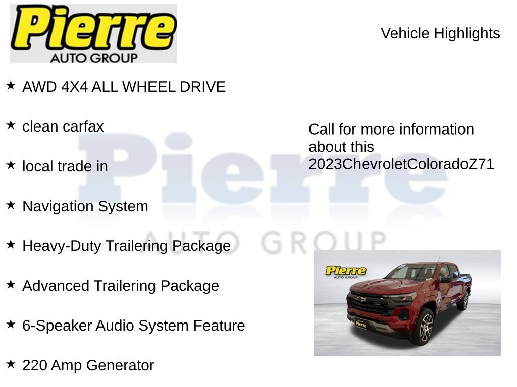 Used 2023 Chevrolet Colorado Z71 w/ Z71 Convenience Package 2 AWD/4WD image 7