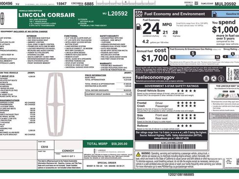 Used 2021 Lincoln Corsair Reserve w/ Equipment Group 201A AWD/4WD image 23