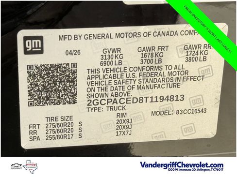 New 2026 Chevrolet Silverado 1500 LT w/ Texas Edition Plus RWD image 20