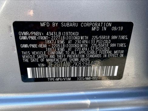 Used 2019 Subaru Crosstrek 2.0i Limited w/ Moonroof Package w/Navigation image 38