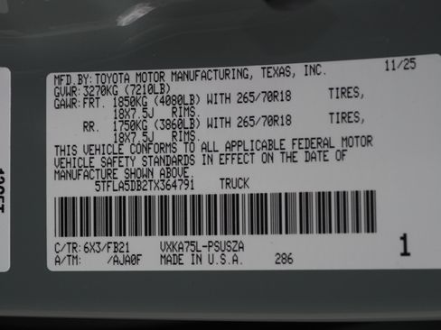 New 2026 Toyota Tundra SR5 w/ SR5 Convenience Package image 23