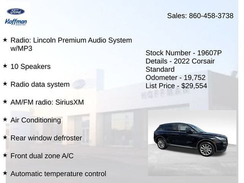 Certified 2022 Lincoln Corsair AWD w/ Premium Package image 20