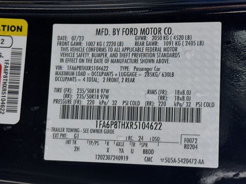 Used 2024 Ford Mustang Coupe RWD image 34