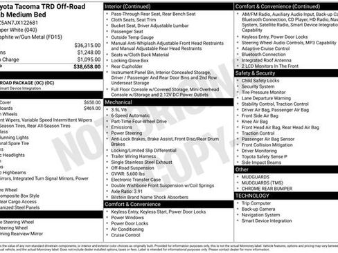 Used 2018 Toyota Tacoma TRD Off-Road image 5