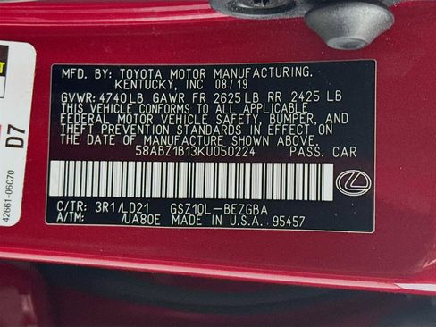 Used 2019 Lexus ES 350 350 w/ Premium Package image 33