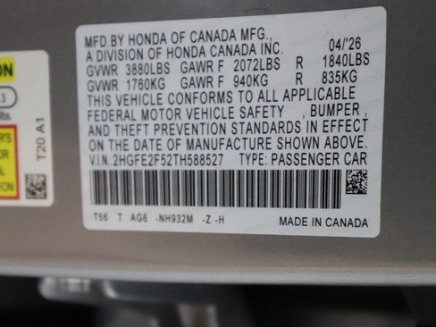 Certified 2026 Honda Civic Sport image 48