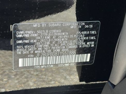 New 2026 Subaru Outback Premium AWD/4WD image 31