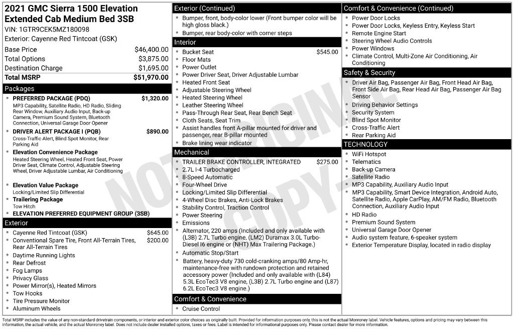 Certified 2021 GMC Sierra 1500 Elevation w/ Preferred Package AWD/4WD image 23
