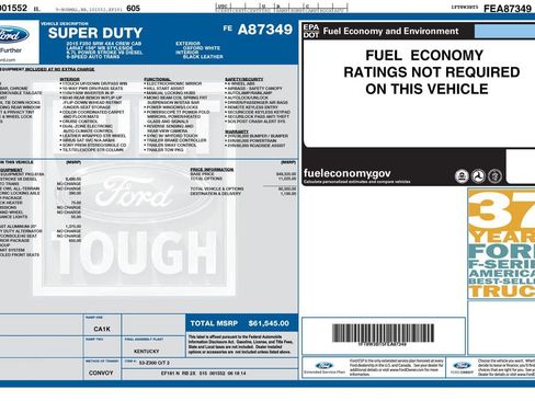 Used 2015 Ford F350 Lariat w/ Lariat Interior Package AWD/4WD image 5