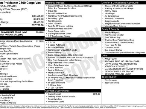 Used 2018 RAM ProMaster 2500 w/ Interior Convenience Group FWD image 37