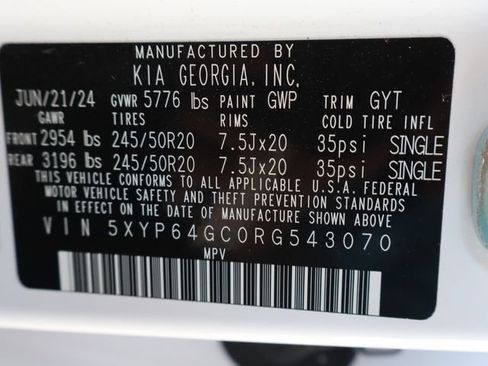 Used 2024 Kia Telluride S w/ S Sunroof Package FWD image 55