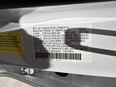 Used 2025 Honda Pilot Touring image 47
