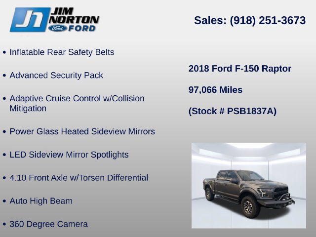 Used 2018 Ford F150 Raptor w/ Equipment Group 802A Luxury AWD/4WD image 18