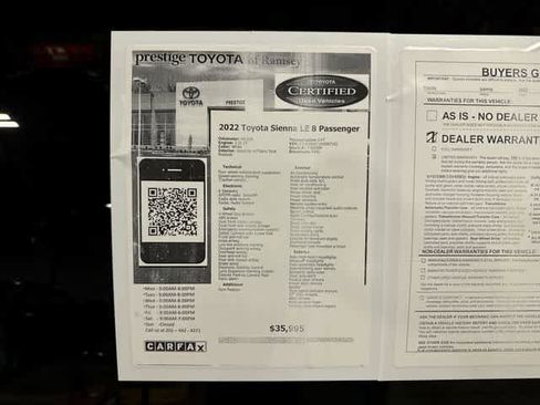 Certified 2022 Toyota Sienna LE FWD image 13