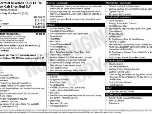 Used 2020 Chevrolet Silverado 1500 LT Trail Boss w/ Convenience Package AWD/4WD image 4