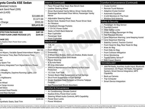 Used 2019 Toyota Corolla XSE w/ Body Protection Package FWD image 33