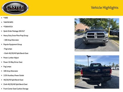 Used 2012 RAM 2500 SLT w/ Popular Equipment Group AWD/4WD image 3
