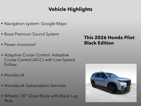 New 2026 Honda Pilot Black Edition image 5
