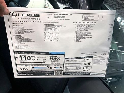 New 2026 Lexus RZ 450e AWD image 13