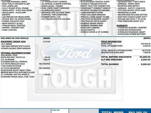 Certified 2024 Ford F150 XLT w/ Equipment Group 302A MID AWD/4WD image 2