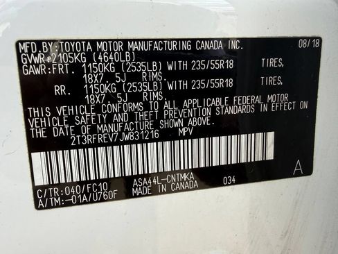 Used 2018 Toyota RAV4 Adventure w/ Cold Weather Package AWD/4WD image 12