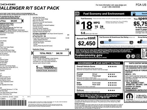 Used 2022 Dodge Challenger R/T Scat Pack RWD image 3