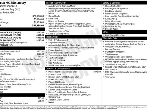 Used 2025 Lexus NX 350 AWD w/ Accessory Package (K3) image 28