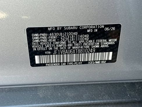New 2026 Subaru WRX GT w/ Accessory Package #2 AWD/4WD image 24