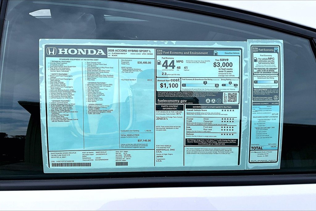 New 2026 Honda Accord Sport image 14