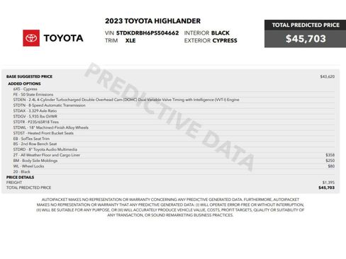Used 2023 Toyota Highlander XLE image 2