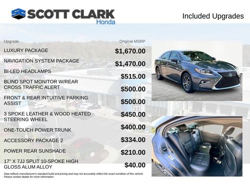 Used 2017 Lexus ES 350 w/ Luxury Package FWD image 8