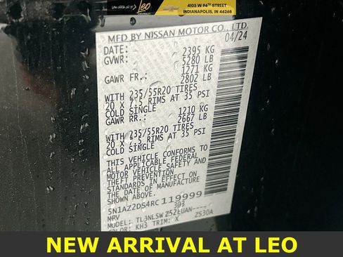 Used 2024 Nissan Murano Platinum w/ Cargo Package image 32