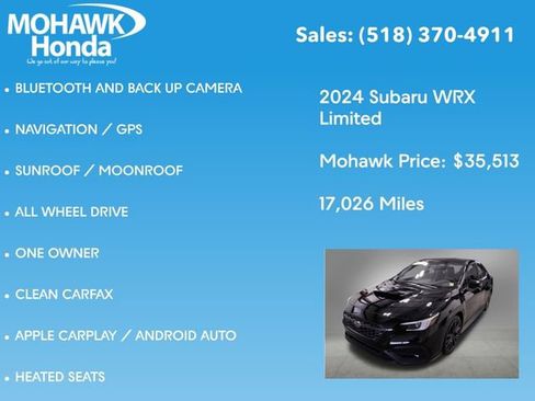 Used 2024 Subaru WRX Limited image 7