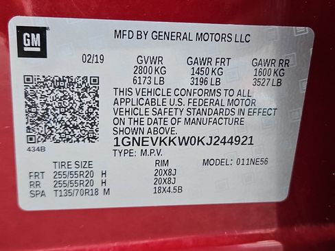 Used 2019 Chevrolet Traverse Premier w/ LPO, Floor Liner Package image 35