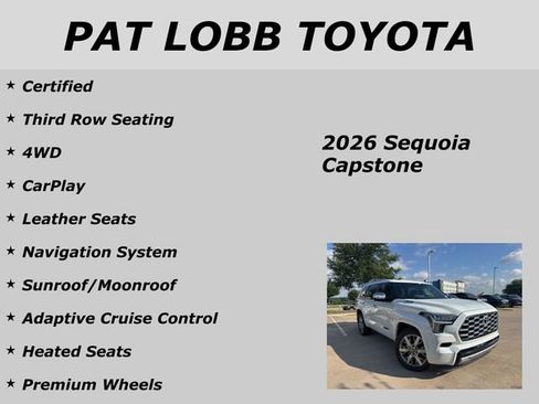 Certified 2026 Toyota Sequoia Capstone AWD/4WD image 18