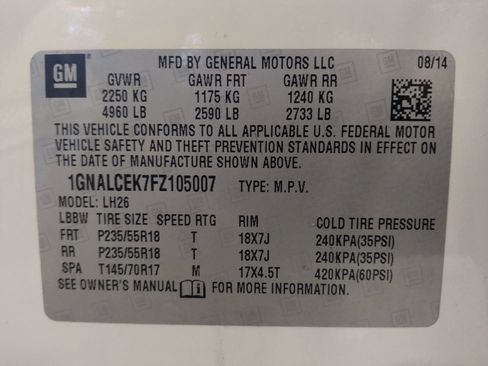 Used 2015 Chevrolet Equinox LT w/ Chrome Appearance Package FWD image 33
