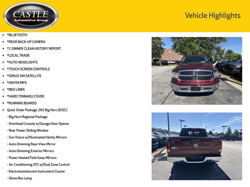 Used 2018 RAM 1500 Big Horn RWD image 3