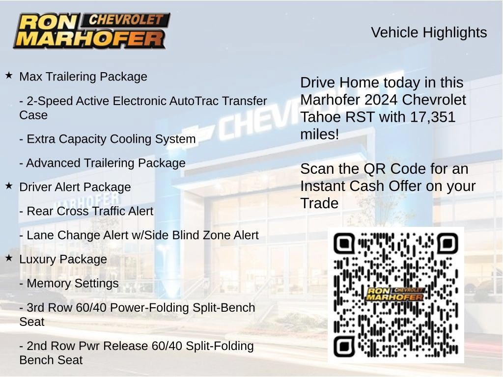 Used 2024 Chevrolet Tahoe RST w/ Luxury Package AWD/4WD image 15
