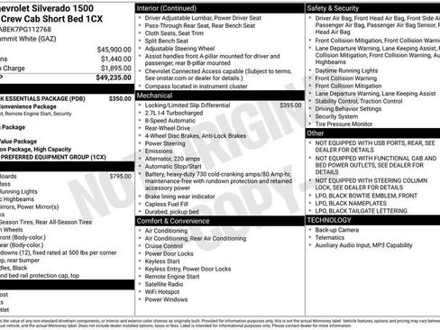 Used 2023 Chevrolet Silverado 1500 Custom w/ LPO, Dark Essentials Package RWD image 12