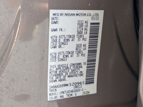 Used 2021 Nissan Titan PRO-4X w/ Pro-4x Convenience Package AWD/4WD image 31