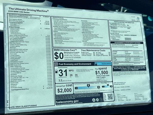 Used 2026 BMW 330i Sedan w/ M Sport Package RWD image 29