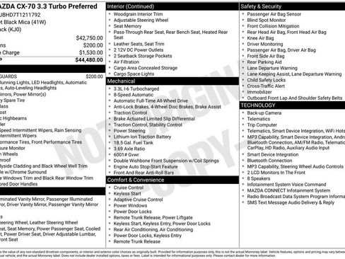New 2026 MAZDA CX-70 3.3 Turbo w/ Preferred Package AWD/4WD image 2