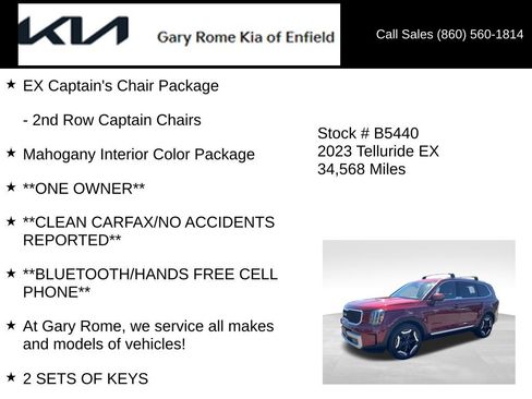 Used 2023 Kia Telluride EX w/ EX Captain's Chair Package AWD/4WD image 6