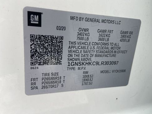 Certified 2020 Chevrolet Suburban LT image 34