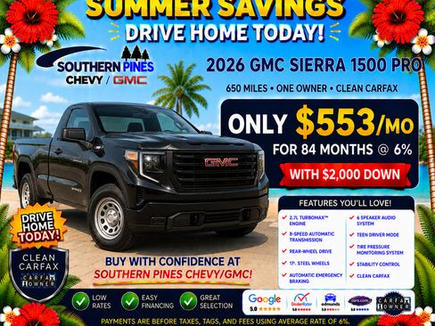 Used 2026 GMC Sierra 1500 Pro w/ Pro Value Package RWD image 5